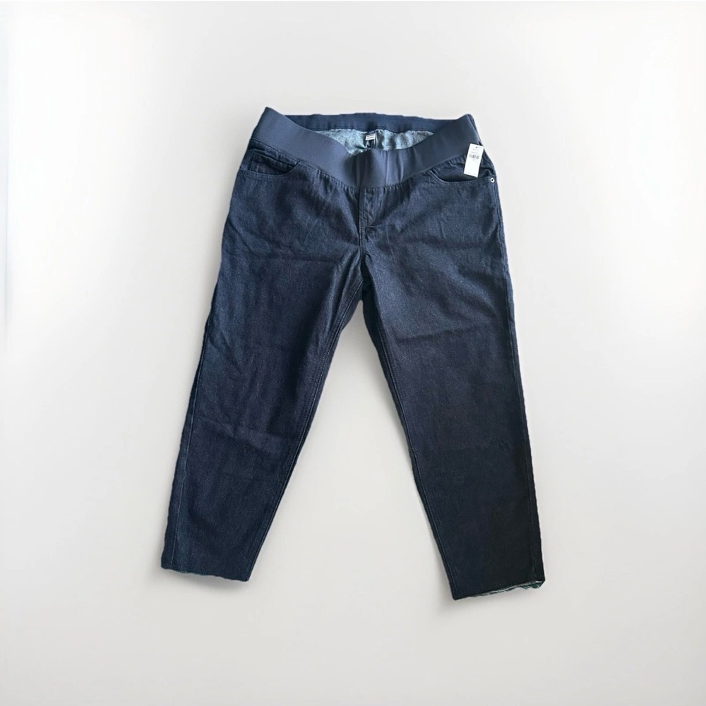 Old Navy Maternity Front Low Panel Pull-On Jeans Dark Rinse Size 14 NWT